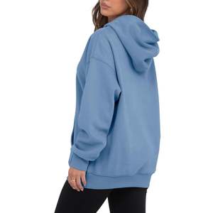 เสื้อฮู้ดแฟชั่นผู้หญิง สไตล์ลำลอง ผ้าฝ้ายผสมโพลีเอสเตอร์ ดีไซน์ทันสมัย รับผลิตแบบ OEM ODM ขายส่ง - Product Image 2