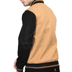 Veste d'hiver personnalisée à col montant avec logo sur le devant, en laine unisexe, respirante, écologique, de haute qualité - Product Image 3