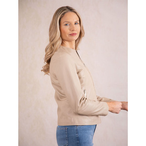 Veste de moto en cuir véritable pour femmes fabriquée par un fabricant pakistanais, nouveau style tendance, respirante, imperméable, fermeture éclair tricotée - Product Image 5