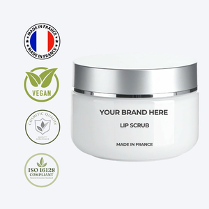 Baume exfoliant pour les lèvres à marque privée, formule naturelle, ingrédients biologiques végétaliens, collagène, huile de jojoba, soin des lèvres, baume éclaircissant, crème-huile - Product Image 1