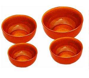 Platos de cerámica hechos a mano de 8 pulgadas, cuencos, utensilios de cocina y vajilla con acabado brillante chapados - Product Image 3