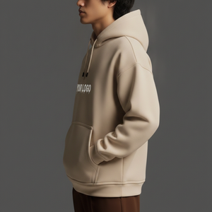 Sudadera con Capucha Corta Personalizada con Logotipo Bordado, 100% Algodón, Cierre de Cremallera de un Cuarto, Gruesa, 400GSM, de Gran Tamaño, para la Temporada de Invierno - Product Image 2