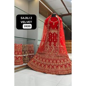 Venta al por mayor exclusiva y elegante colección Lehenga Choli para Niñas Ropa de fiesta y boda india tradicional - Product Image 3