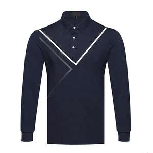 เสื้อโปโลสำหรับผู้ชายเสื้อโปโลเข้ารูป1/4หน้ามีซิปเสื้อกอล์ฟเสื้อโปโลผ้าคอตตอน100% ดีไซน์ตามสั่ง - Product Image 3