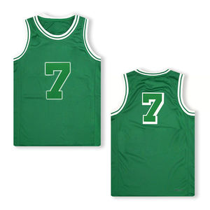 Maillot de basket-ball unisexe de haute qualité, personnalisé, imprimé, couleur unie, option taille plus, derniers joueurs, séchage rapide, respirant - Product Image 3