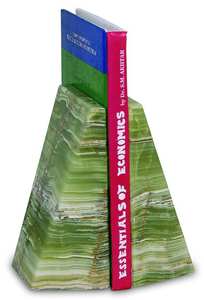 Porte-livres en marbre onyx moderne de luxe, accessoires décoratifs pour la maison et le bureau, élégant support de livres en pierre lourde - Product Image 3