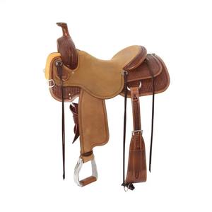 All Terrain <b>Horse</b> Saddle with Wood Tree for Western Riders Flexible Fit Soft Seat <b>Stable</b> Riding Balance Genuine Leather - Product Image 2