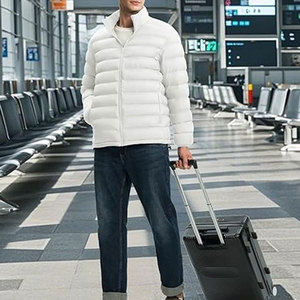 Chaqueta Acolchada para Hombre Directo de Fábrica, Abrigo Ligero Informal de Invierno con Capucha Desmontable, Logotipo Personalizado, Apta para Trabajo y Senderismo - Product Image 6