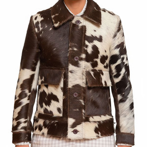 Veste d'hiver en cuir de vachette pour homme, durable, écologique, respirante, avec logo frontal, pour les voyages, le quotidien, la mode urbaine - Product Image 1