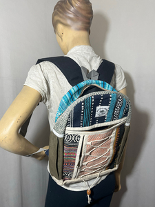 Sac à dos unisexe écologique, durable et imperméable Sac à main à poches multiples Stockage pratique de bouteilles Doublure en coton Sangle Vente en gros - Product Image 5