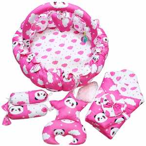 Nid de bébé nouveau-né haut de gamme, lit portable pour nourrisson, transat à capuche anti-fuites, matelas de couchage en coton 4 couches, oreiller enveloppant pour crèche - Product Image 1