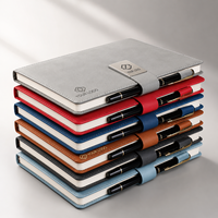 Carnet d'adresses en cuir A5 personnalisé avec logo et fermoir métallique – Planificateur de bureau portable minimaliste – Vente en gros