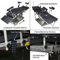 Table d'opération chirurgicale électrique à cinq commandes CH-T200, translation longitudinale, transparente aux rayons X, en acier inoxydable 304, lit d'opération