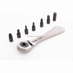 Home Handy 1/4 Flat Hex Stainless Steel Socket Wrench Set 95x20x20mm Bicycle <b>Ratchet</b> <b>Spanner</b> Tool - Product Image 3