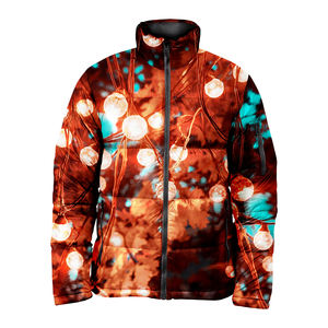 Chaqueta Acolchada Personalizada con Sublimación, Chaqueta Acolchada de Invierno Cálida para Exteriores con Logotipo Personalizado para Hombre, Rojo Clásico con Cuello Alto - Product Image 1