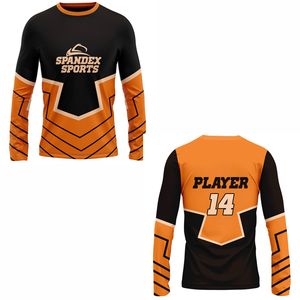 Uniformes de voleibol diseños al por mayor diseño personalizado su propio jersey de voleibol con mangas largas y cuello redondo - Product Image 3