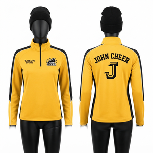 Survêtement de cheerleading en polaire polyester 280 GSM de qualité supérieure, rose, blanc, gris, avec panneaux, à capuche, poches, respirant et écologique - Product Image 5