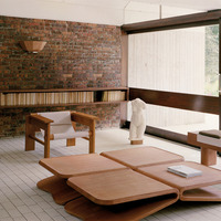 Fauteuil de salon moderne en bois massif écologique et durable, fauteuil de designer pour les cafés, les chambres d'hôtes, les hôtels et les réceptions