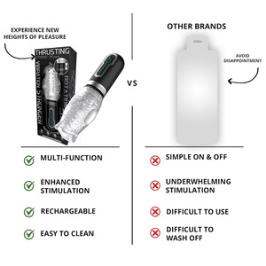 Masturbateur masculin rechargeable à 7 vibrations puissantes, 5 rotations de poussée, vibromasseur pour homme, jouets pour adultes - Product Image 6