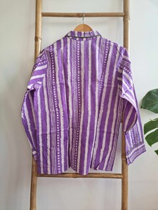 Conjunto de pijama de algodón 100% para mujer, ropa de dormir de manga larga transpirable con camisa abotonada disponible al mejor precio, suministro al por mayor - Product Image 5