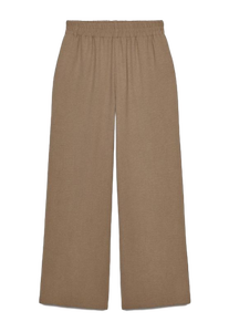 กางเกงผ้าสีเบจของผู้หญิงที่นำเทรนด์และดีไซน์เนอร์กางเกงนุ่มใส่สบายสำหรับสวมใส่กลางวัน - Product Image 5