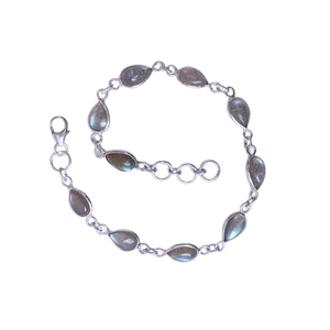 925 Solid Sterling <b>Silver</b> Boho Style <b>Bracelet</b> with Labradorite Gemstone Handmade Tennis <b>Bracelets</b> for Women Classic Jewelry Gift - Product Image 1