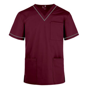 Tops de fregado médico tejidos, camisa de uniforme quirúrgico elástico de Spandex para enfermería, top de fregado médico conveniente y cómodo - Product Image 2