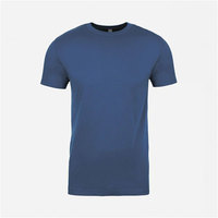 T-shirt Athlétique pour Hommes Coupe Classique - Level 3600 Bleu Marine Unisexe 100% Coton Respirant Écologique