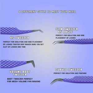 Pinzas de Alta Calidad para Extensiones de Pestañas, Pinzas para Extensiones de Pestañas de Volumen - Product Image 6