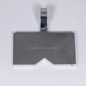 Pendentif Hip Hop exclusif en or blanc 14KT surélevé avec un diamant de coupe rond cultivé en laboratoire avec une clarté VVS améliorée - Product Image 6