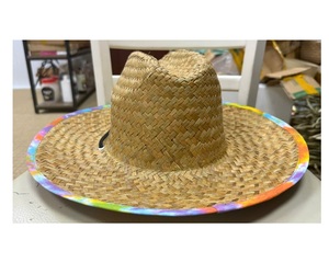 Sản xuất bền vững cọ rơm nhân viên cứu hộ <span class=keywords><strong>hat</strong></span> Logo sẵn sàng cho các nhà hàng và mùa hè Chiến Dịch tổ chức sự kiện bên ngoài trời - Product Image 1