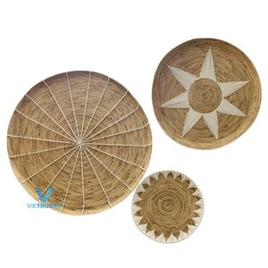 Decoración de Arte Vietnamita, Estilo Moderno, Bandeja de Pared Colgante de Jacinto de Agua, Mezcla de Pasto Marino y Algodón, para Decoración de Habitaciones de Cumpleaños - Product Image 5