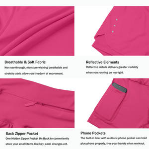 Pantalones cortos deportivos para correr para mujer, pantalones cortos deportivos antiexposición, pantalones de Yoga de cintura media, logotipo para entrenamiento, pantalones cortos para correr para mujer - Product Image 5