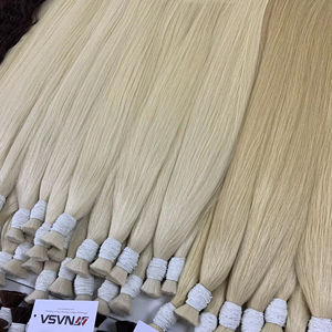 ผมต่อแบบสองชั้น60ซม. สีบลอนด์100% ผมเวียดนาม - Product Image 1