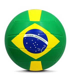 Bandiera brasiliana palla da pallavolo in PVC per regali Souvenir promozionali stampa nazionale personalizzata formato leggero 5 Souvenir pallavolo - Product Image 1