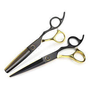 Nouveau meilleur haute Performance 6.0 pouces noir-or professionnel coupe de cheveux coiffure ciseaux de coiffeur Kit taux de gros OEM - Product Image 3