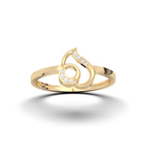 Juego de puntas de diamante de corte redondo de moissanita de 0,03 quilates, anillo elegante abstracto hecho en plata para ella, de quilates, de dos y dos, hecho en plata - Product Image 2