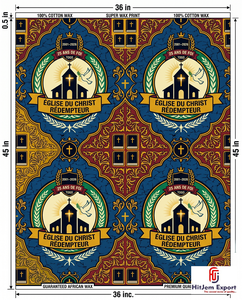Custom African Wax Print Fabric Manufacturer Church Celebration Anniversary Convention Uniform Textile Supplier OEM ODM - Product Image 2