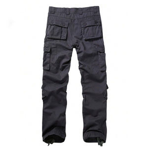 Pantalon cargo personnalisé pour hommes, multi-poches, coupe droite, taille élastique, pantalon de travail tactique, vêtements décontractés pour hommes - Product Image 2