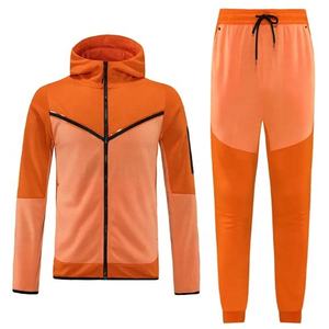 Conjunto de ropa deportiva con logotipo personalizado, pantalones de jogging multicolores, traje transpirable para gimnasio, sudaderas con capucha, chándal de talla grande para hombres y adultos - Product Image 1