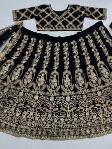 Mariée spéciale 2025 séquence de broderie lourde et travail à la main femmes musulmanes spécial Lahenga Choli avec ensemble Dupatta à un taux raisonnable - Product Image 4