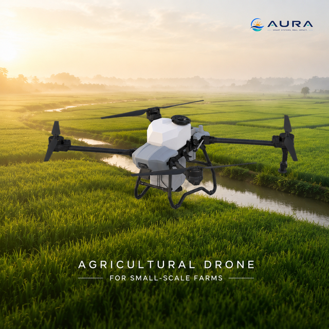 AURA Intelligent Agricultural Sprayer Drone High Productivity Foldable Design 20-Minute Flight Time Compact Tank Size for
