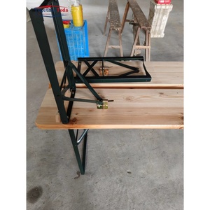 Set da <span class=keywords><strong>Birreria</strong></span> con Tavolo e Panche <span class=keywords><strong>Pieghevoli</strong></span> in Legno a 3 Pezzi, Prezzo di Fabbrica, per Spiaggia, Campeggio e Birrerie - Product Image 5