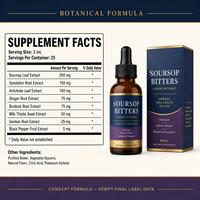 Extrait de feuille de corossol de qualité supérieure pour adultes, soutien immunitaire naturel, gouttes liquides 30/50/100ml, formule botanique bien-être à absorption élevée