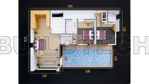 Villa Moderna de 2 Pisos <span class=keywords><strong>con</strong></span> Estructura de Acero, Casa de Retiro Elegante de 3 Dormitorios, Casa de Paneles de Hormigón <span class=keywords><strong>con</strong></span> <span class=keywords><strong>Piscina</strong></span> Privada y Balcón - Product Image 6