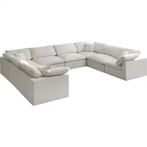 Luxury Individual Sectional Sofa Pieces Furniture White Leather Sectional Sofa