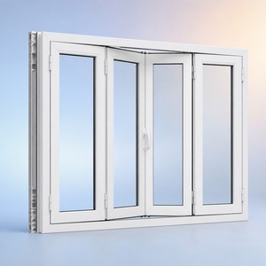 หน้าต่างบานเลื่อน UPVC พร้อมมุ้งลวด รางคู่ ลื่นไหล สำหรับบ้านในภูมิอากาศเขตร้อน - Product Image 6