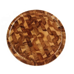 Bloques de cortar de madera de Acacia, hermosas tablas de cortar con ranura para jugo y almacenamiento de alimentos, logotipo personalizado, OEM, mejor oferta - Product Image 3