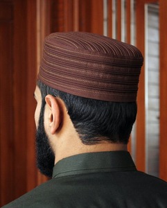 Elegant Islamic Men's Skull Cap Precision Stitched Lines Waterproof Adjustable for Daily Spiritual Use Outdoor Casual Sports - Product Image 6