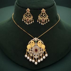 Collar de Diamantes Clásico de Oro Sólido de 24k, Elegante y Pesado, Diseño Aniva NK26105, Certificado IGI, Estilo de Celebridad, para Bodas y Fiestas - Product Image 1